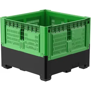 Smartbox foldable container with 4 legs, 1200x1200x973/465 mm