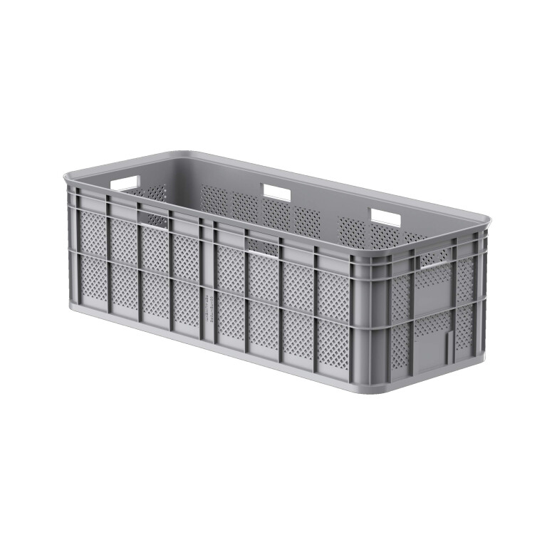 Zuno Rigid Containers Rigid wall container, 1190x490x370 mm; with perforated sides - Conductive