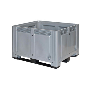 Rigid wall container with 3 sliding feet, 1200x1000x780 mm