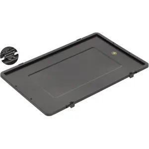 Blackline ESD hinged "hinged" crate roof, 600x400 mm, black