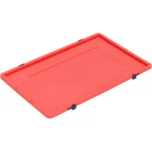 Logiline hinged roof with lock, 600x400 mm, red