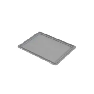 Hinge-free crate top for Euro-standard storage crate, 400x300x19 mm, grey