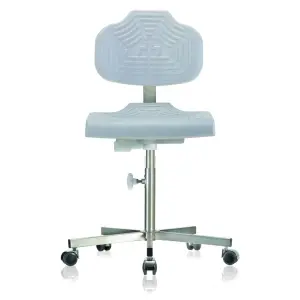 Werksitz 1420 Classic szék, görgős ötágú csillagtalppal, rozdsamentes acél vázzal