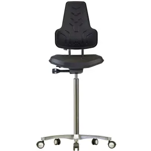 WS 8211.20 Werkstar chair with five-pointed star base on castors, with raised gas spring