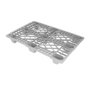 Light pallet, 1200x800x130 mm, 9 feet, with rim, grey
