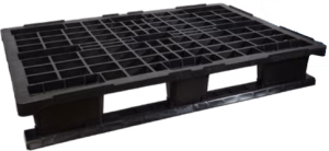 Light pallet, 1200x800x178 mm, mounted with 3 runners, with rim