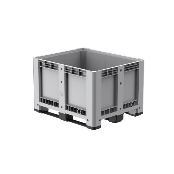 Rigid wall container with 3 runners, 1200x1000x780 mm