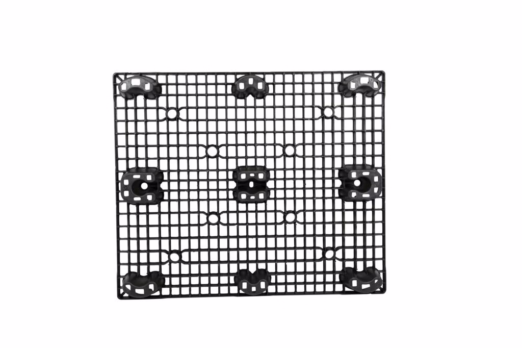 Multi-way pallet, 1200x1000x145 mm, 9 feet, with rim - Image 2
