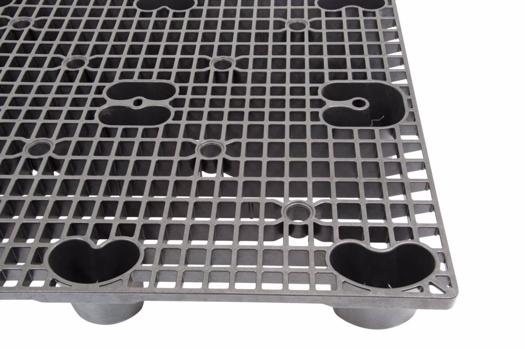 Multi-way pallet, 1200x1000x145 mm, 9 feet, with rim - Image 4