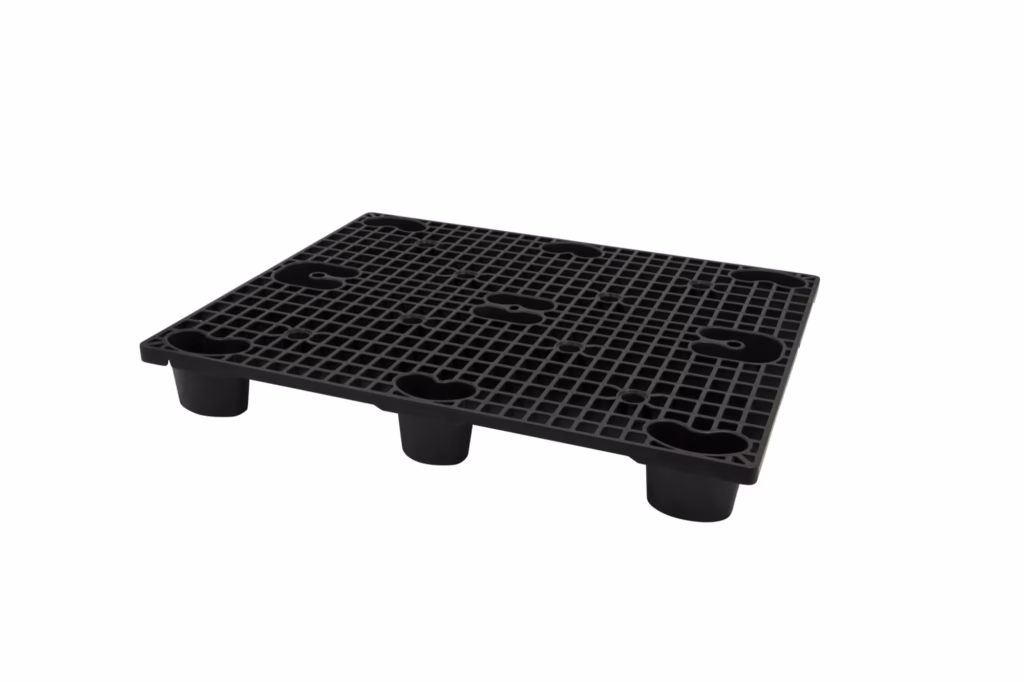 Többutas raklap, 1200x1000x145 mm, 9 lábas, peremmel