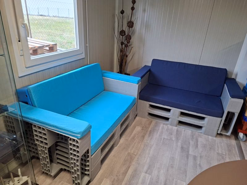 Pallet furniture, double sofa - Image 4