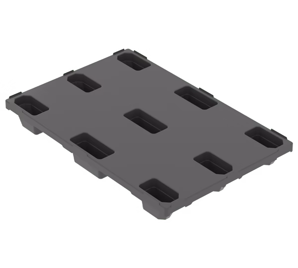 Light pallet, 1200x800x130 mm, closed deck, 9 feet, with rim
