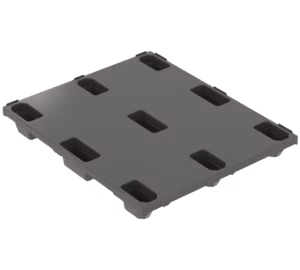 Light pallet, 1200x1000x130 mm, closed deck, 9 feet, with rim