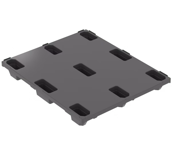Light pallet, 1200x1000x130 mm, closed deck, 9 feet, with rim