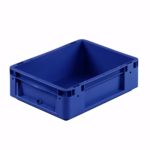 Silverline storage box, 400x300x120 mm, closed sides, closed handgrips, blue
